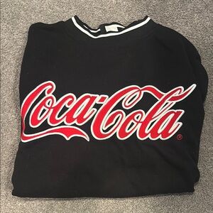 Coca Cola Black Crewneck Sweater Iconic Logo